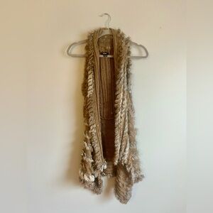 RUDSAK Rabbit Fur and Knit Vest